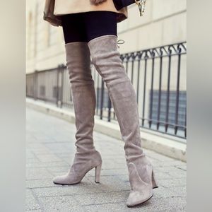 Stuart Weitzman Highland boots in Taupe. Size 6.5